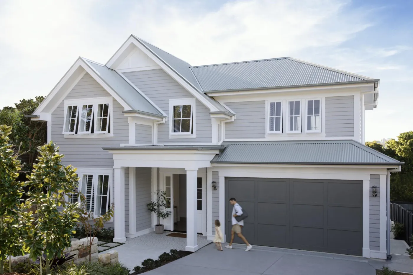 New grey and white hamptons style house