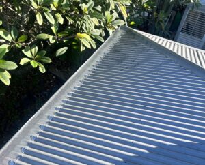 Gutter and Roof Repairs Gutter Guard installed on a metal roof